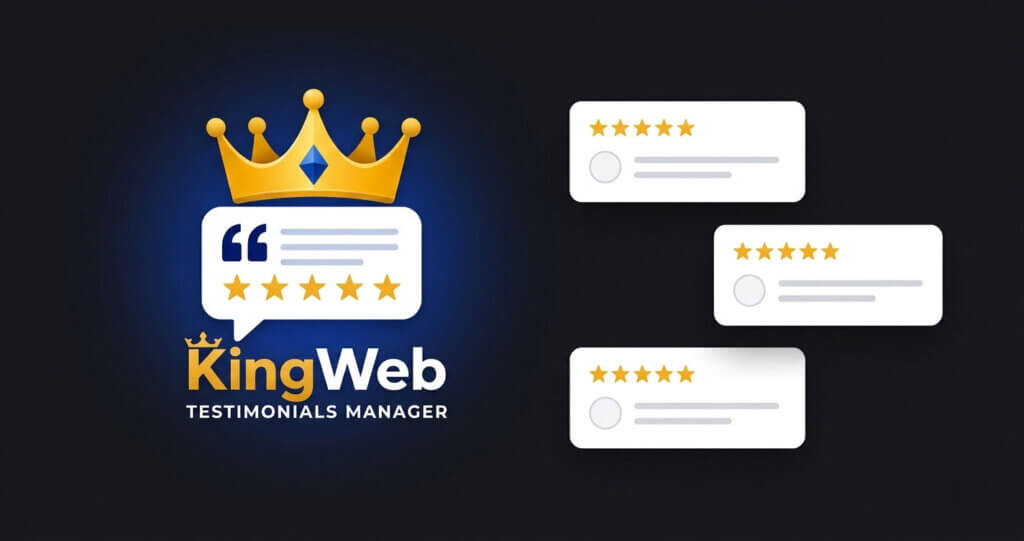 Customer reviews with star ratings shown on a WordPress site using the free WordPress testimonials plugin from The King Web