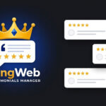Customer reviews with star ratings shown on a WordPress site using the free WordPress testimonials plugin from The King Web